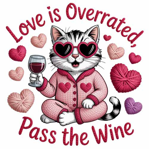 Faux Yarn Valentine's DTF Transfer 340