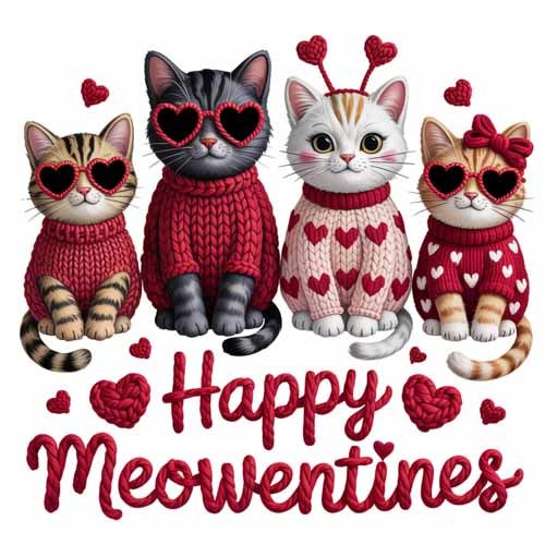 Faux Yarn Valentine's DTF Transfer 346