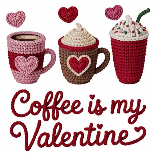 Faux Yarn Valentine's DTF Transfer 354