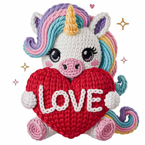 Faux Yarn Valentine's DTF Transfer 356