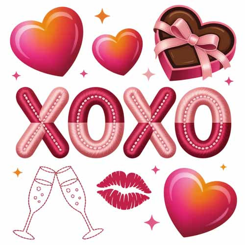 Faux Yarn Valentine's DTF Transfer 36