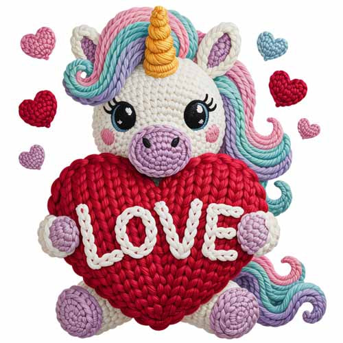 Faux Yarn Valentine's DTF Transfer 370