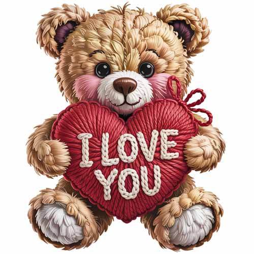 Faux Yarn Valentine's DTF Transfer 371