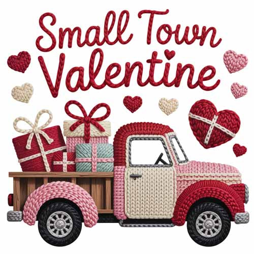 Faux Yarn Valentine's DTF Transfer 372