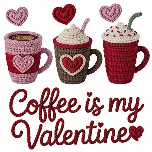 Faux Yarn Valentine's DTF Transfer 374