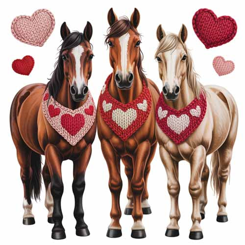 Faux Yarn Valentine's DTF Transfer 375