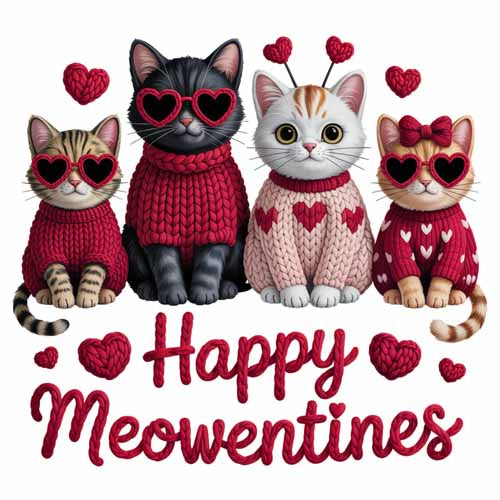 Faux Yarn Valentine's DTF Transfer 381