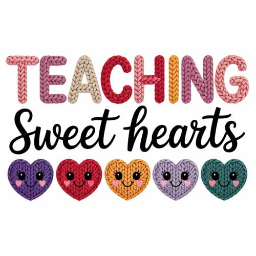 Faux Yarn Valentine's DTF Transfer 383