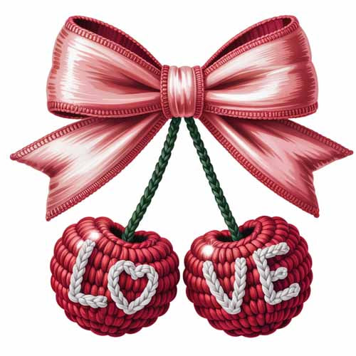 Faux Yarn Valentine's DTF Transfer 384