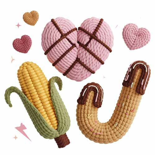 Faux Yarn Valentine's DTF Transfer 391