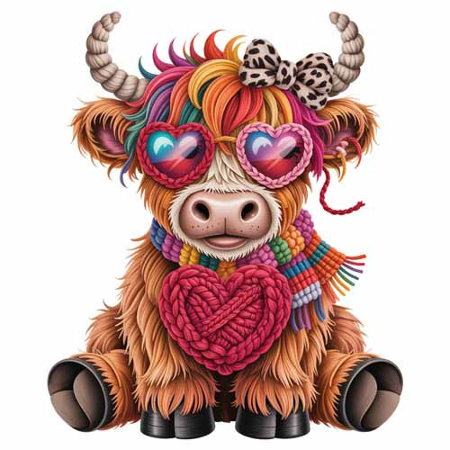 Faux Yarn Valentine's DTF Transfer 396