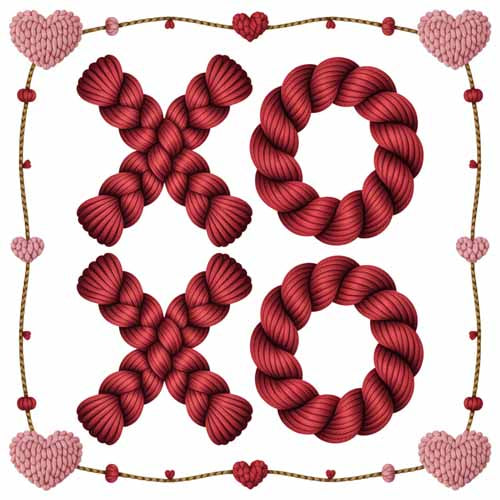 Faux Yarn Valentine's DTF Transfer 40