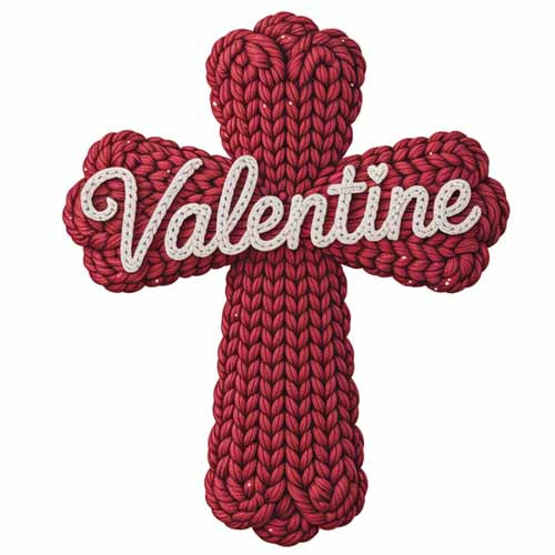 Faux Yarn Valentine's DTF Transfer 401