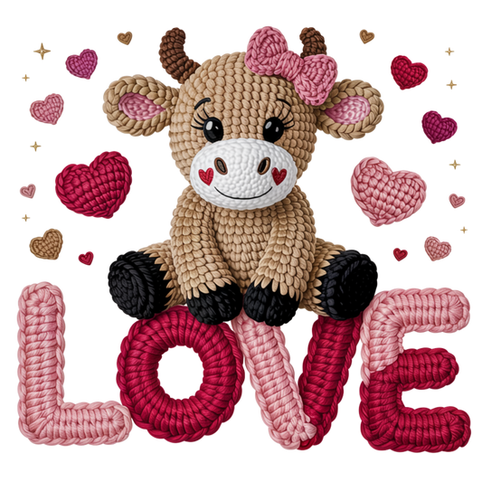 Faux Yarn Valentine's DTF Transfer 405