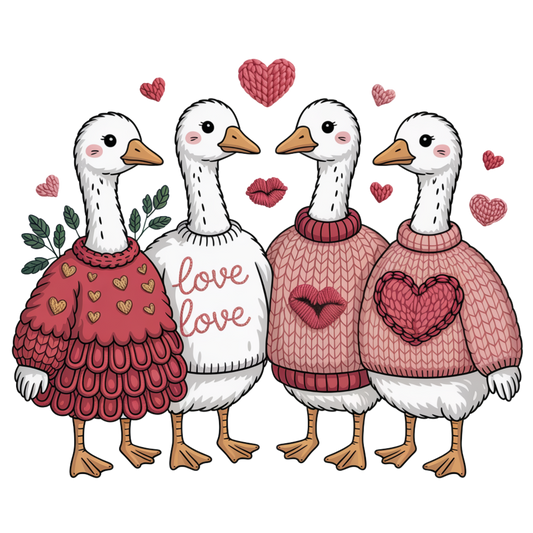 Faux Yarn Valentine's DTF Transfer 406