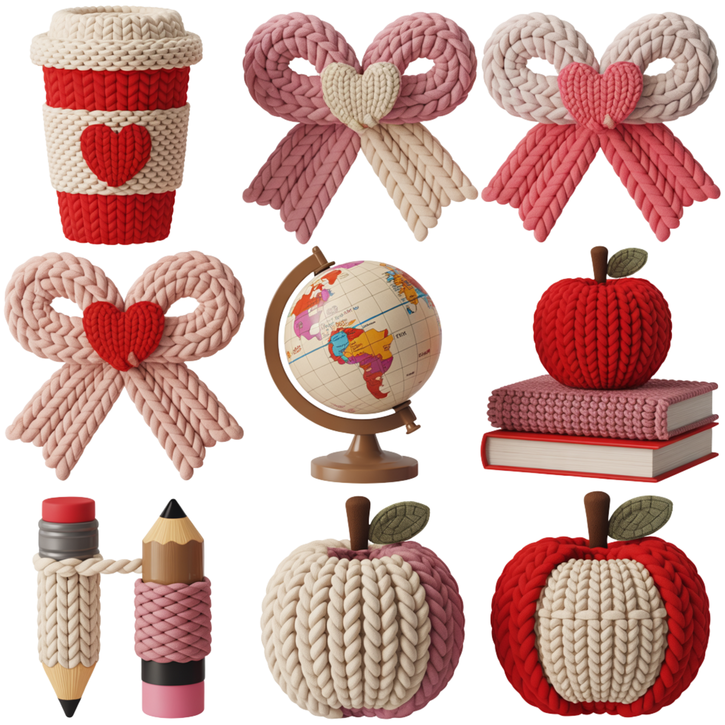 Faux Yarn Valentine's DTF Transfer 407