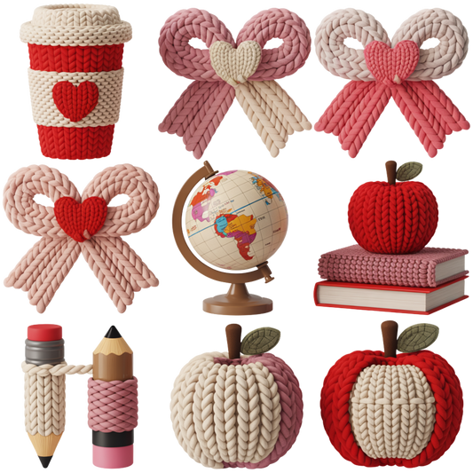 Faux Yarn Valentine's DTF Transfer 407