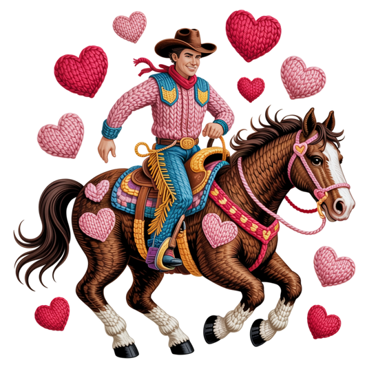 Faux Yarn Valentine's DTF Transfer 409