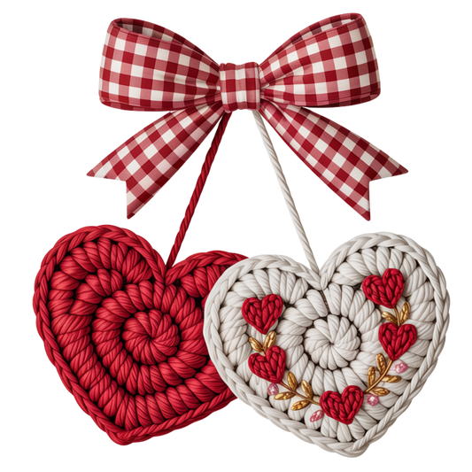 Faux Yarn Valentine's DTF Transfer 411