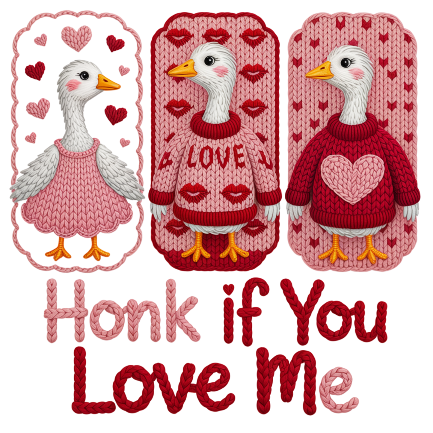 Faux Yarn Valentine's DTF Transfer 415