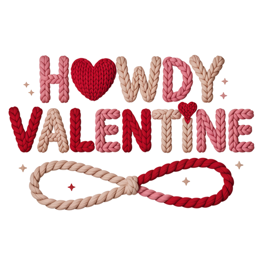 Faux Yarn Valentine's DTF Transfer 422