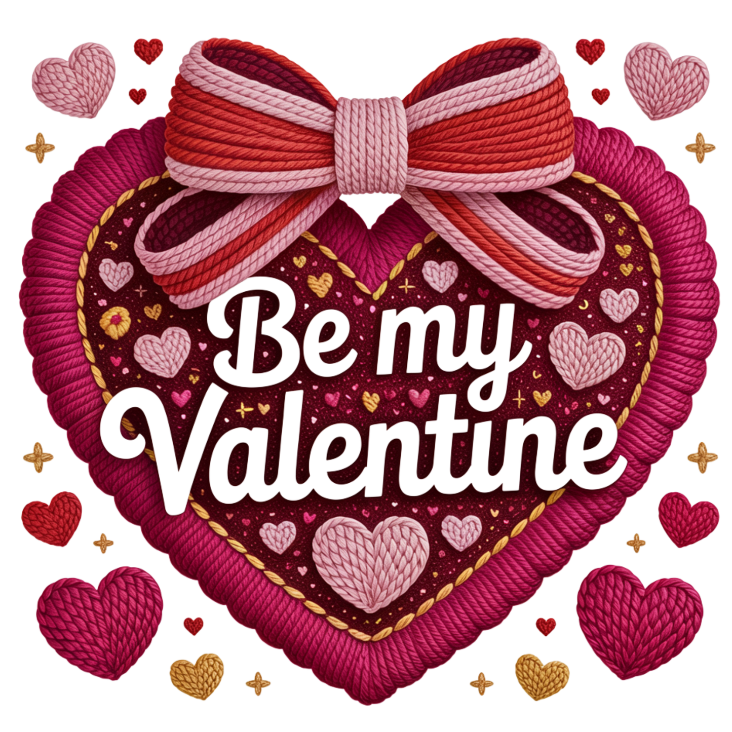 Faux Yarn Valentine's DTF Transfer 427