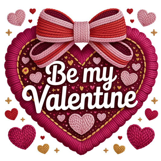 Faux Yarn Valentine's DTF Transfer 427