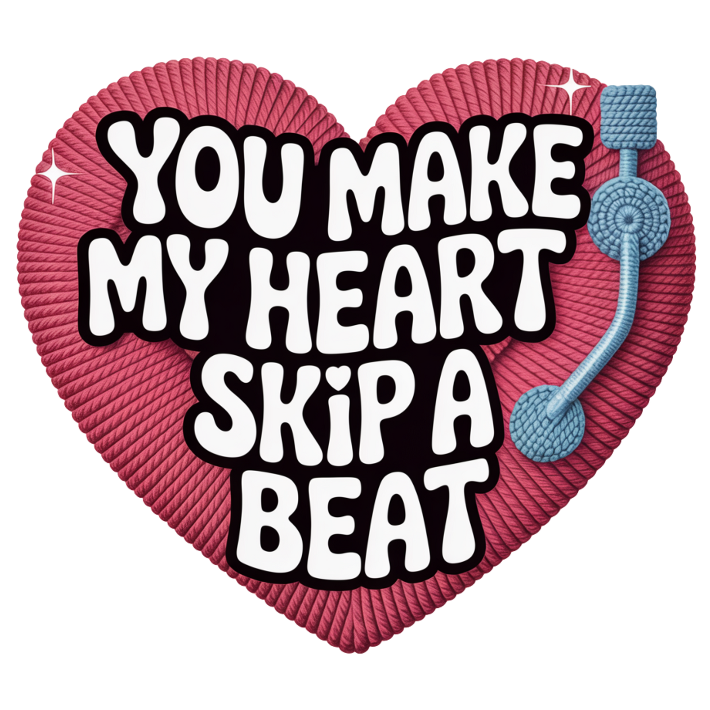 Faux Yarn Valentine's DTF Transfer 428