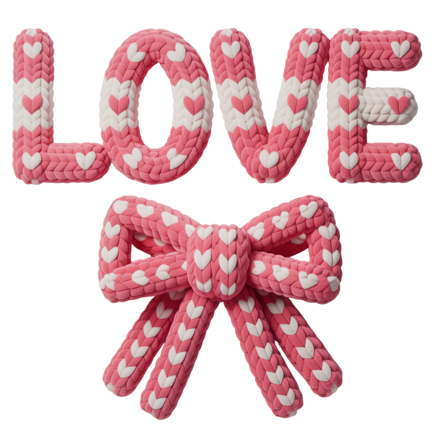 Faux Yarn Valentine's DTF Transfer 432