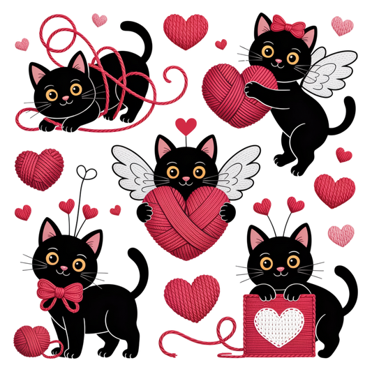 Faux Yarn Valentine's DTF Transfer 433