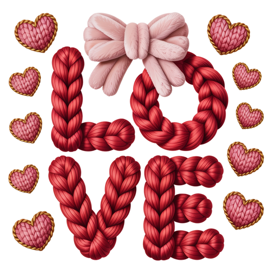 Faux Yarn Valentine's DTF Transfer 434