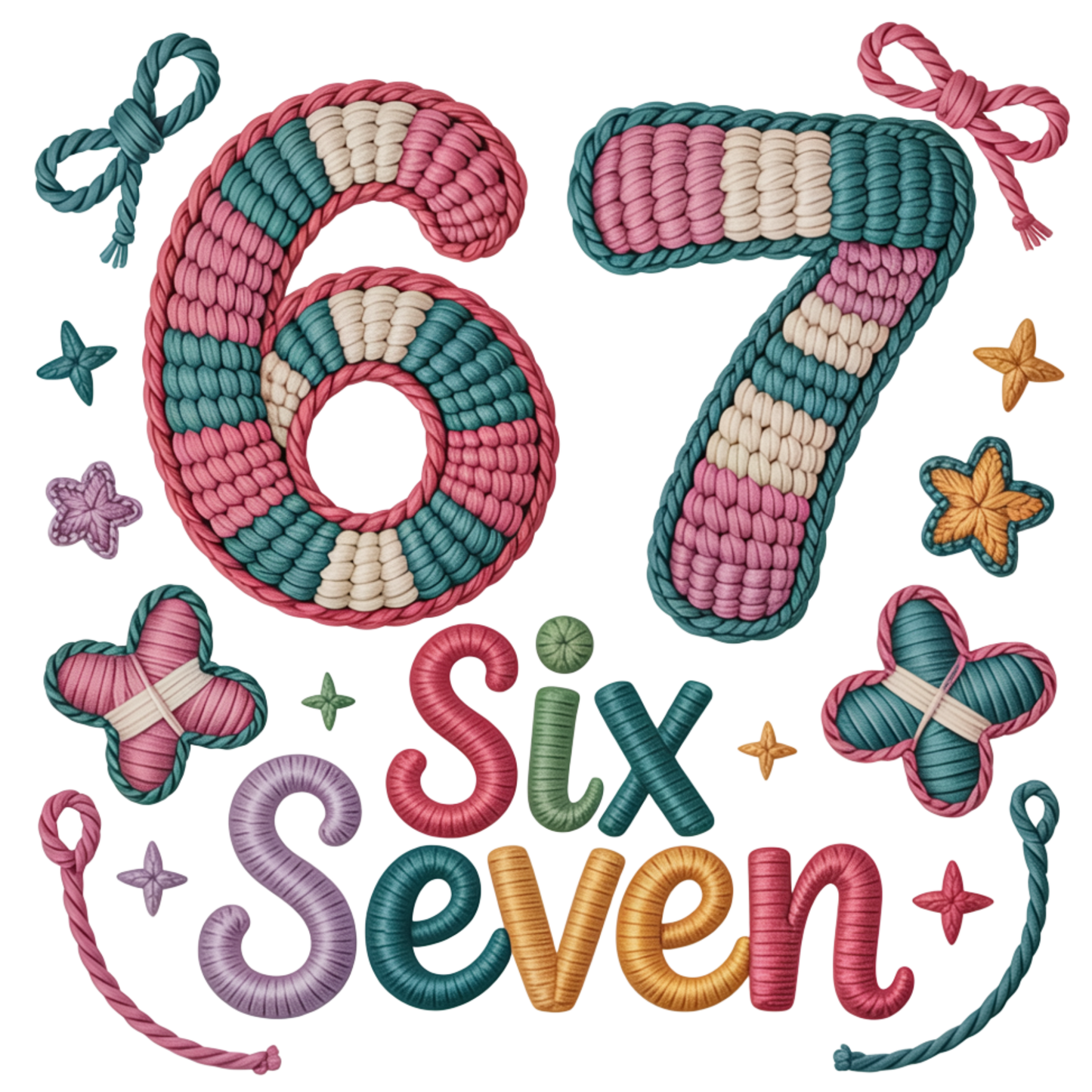 Faux Yarn Valentine's DTF Transfer 435