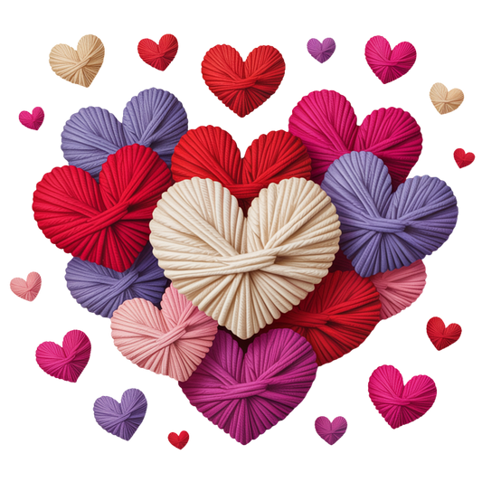 Faux Yarn Valentine's DTF Transfer 437