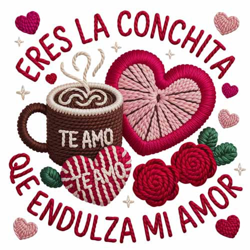 Faux Yarn Valentine's DTF Transfer 82