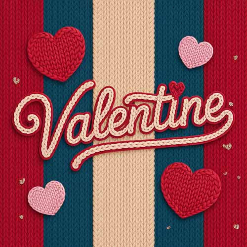 Faux Yarn Valentine's DTF Transfer 99